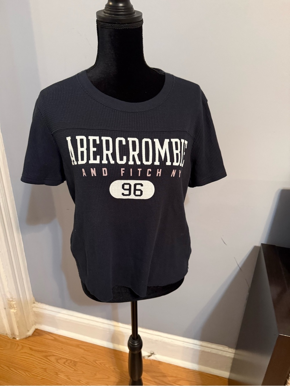 Abercrombie & Fitch Navy Ribbed Beanie